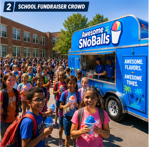School fundraiser crowd
